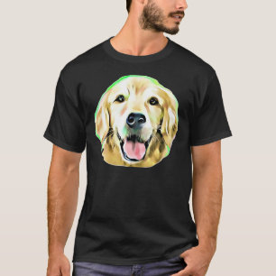 Camiseta Ouro bonito Labrador - Pintura digital de varejo