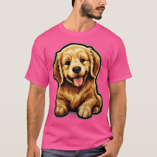 Camiseta Ouro Bonito Retriever Cães Engraçados Ouro