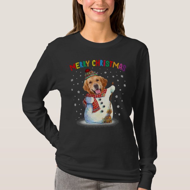 Camiseta Ouro Bonito Retriever Natal Pajama (Frente)