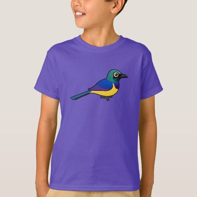 Camiseta Ouro-breasted Starling de Birdorable (Frente)