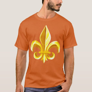 Camiseta Ouro Brilhante Fleur De Lis