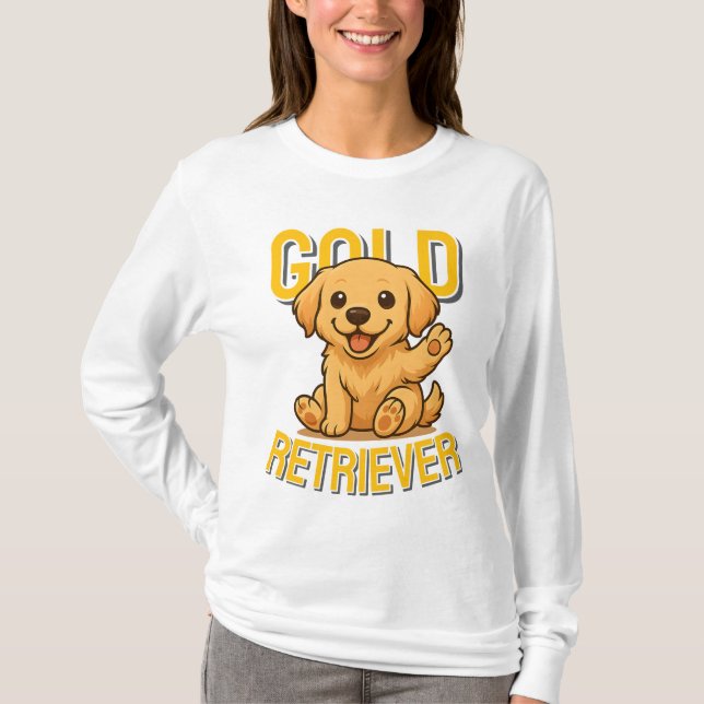 Camiseta Ouro Cachorro Gelado Retriever Unisex Man Clothes (Frente)