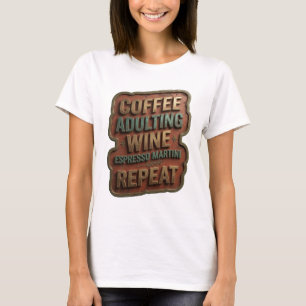 Camiseta Ouro CAFÉ VIDA DE ADULTO VINHO ESPRESSO MARTINI RE
