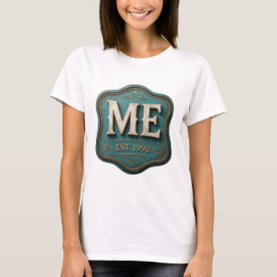 Camiseta Ouro Cativante ME EST 1990 Arte de Texto 3D