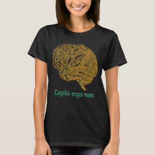 Camiseta Ouro Cérebro, acho que sou Filósofo De