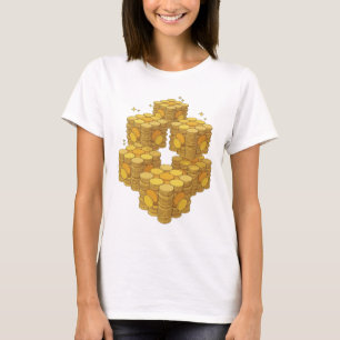Camiseta Ouro Clássico Design de Texto Desconhecido