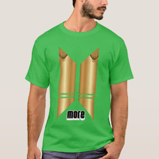 Camiseta Ouro clássico para um belo show de fantasia para a