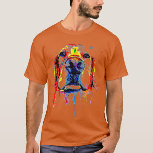 Camiseta Ouro Colorida Cachorro Pai Mãe, Menina Engraçada