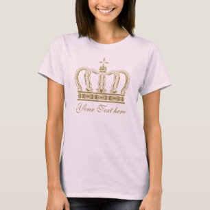 Camiseta Ouro Coroa + seu texto