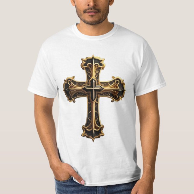 Camiseta Ouro Cristo Cross (Frente)