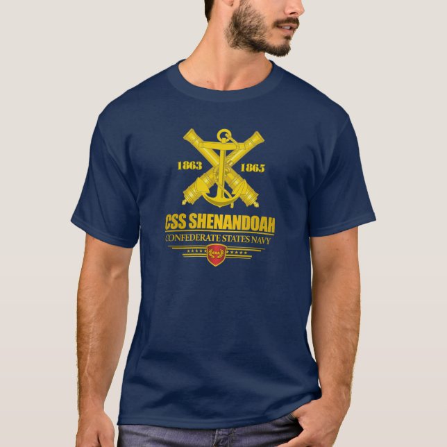 Camiseta Ouro CSS Shenandoah (Emblema do Marinho) (Frente)