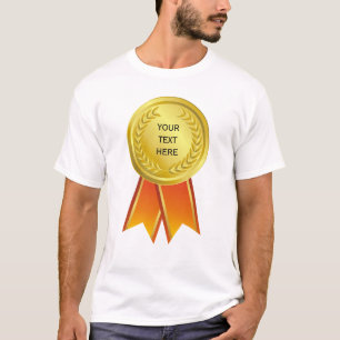 Camiseta Ouro da FITA do PRÊMIO mim + seu backgr. & texto