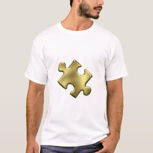 Camiseta Ouro da parte do quebra-cabeça do autismo