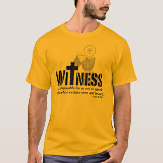 Camiseta Ouro da testemunha