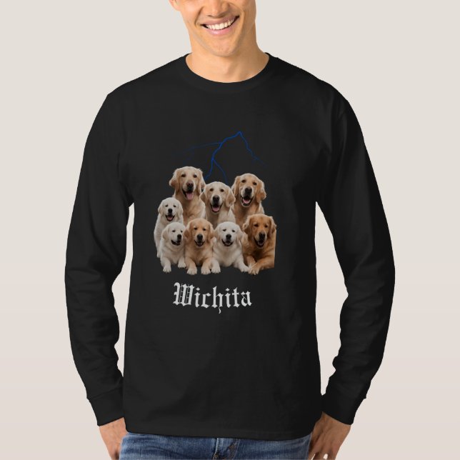 Camiseta Ouro de Cachorro Engraçado Retriever Bootleg Wichi (Frente)