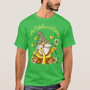 Camiseta Ouro de Crianças Curtas Gnomo de Friso Cancer A