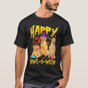 Camiseta Ouro de Halloween Retriever Mãe Pai Feliz Howl O N