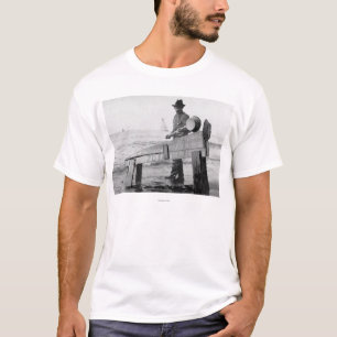 Camiseta Ouro de lavagem do mineiro na fotografia de Alaska