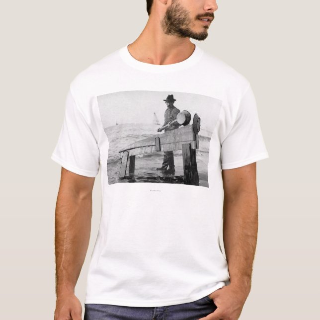 Camiseta Ouro de lavagem do mineiro na fotografia de Alaska (Frente)
