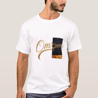 Camiseta Ouro de luxo "Omrani" Nome T-Shirt - Estado Premiu