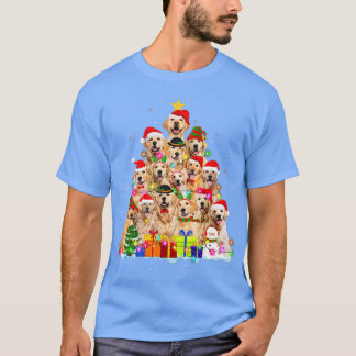 Camiseta Ouro de Natal do Pajama Árvore de Retriever Xmas G
