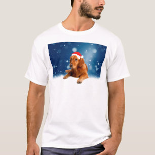 Camiseta Ouro de Natal Gelado Cachorro Cachorro Nata