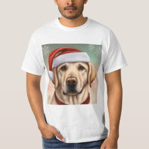 Camiseta Ouro de Natal Labrador, presente de amante de cach