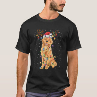 Camiseta Ouro de Natal Retirador Papais noeis de Reindeer P