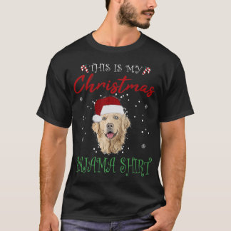 Camiseta Ouro de Natal Retriever Gift Pajama Cachorro Puppy