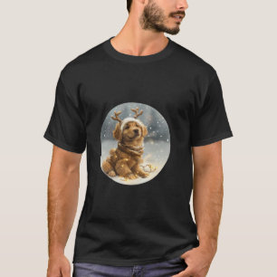 Camiseta Ouro de rena-branca varejo Cachorro Cachorro Natal