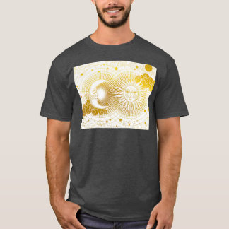 Camiseta Ouro de Tarot Celestial Vintage Casamento