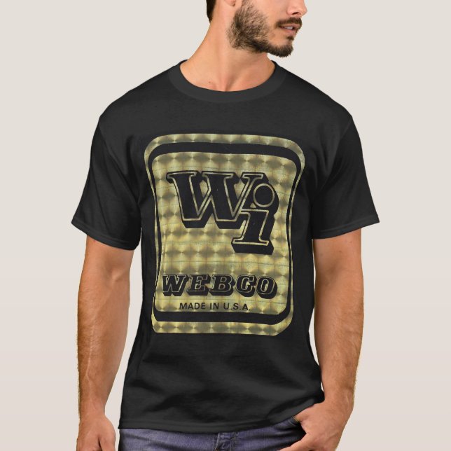 Camiseta Ouro de Webco BMX no preto (Frente)