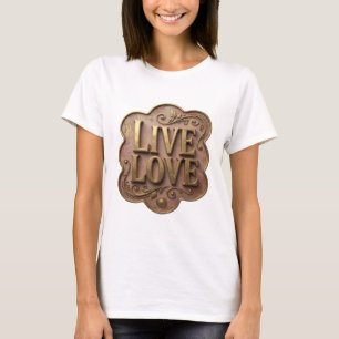 Camiseta Ouro Dinâmico VIVA AMOR Design Moderno