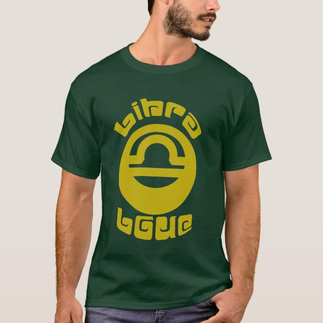 Camiseta ouro do amor do libra (Frente)