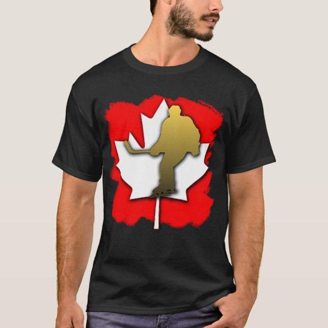 Camiseta Ouro do hóquei de Canadá (Frente)