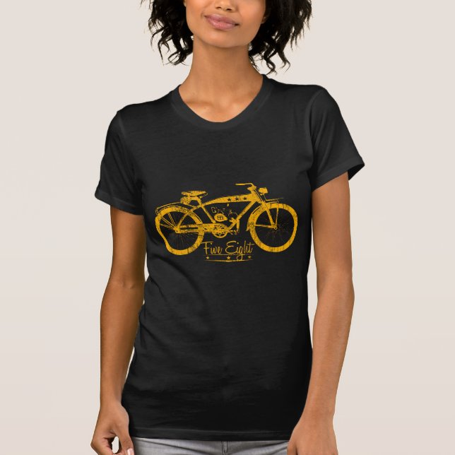 Camiseta Ouro do Moped do vintage (Frente)