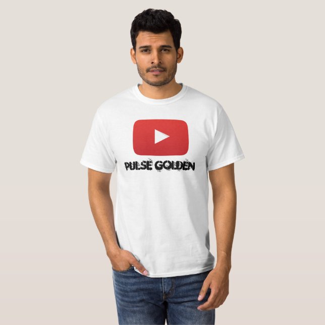Camiseta ouro do pulso do youtuber (Frente Completa)