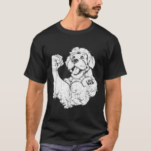 Camiseta Ouro Doodle Biceps Tattoo Dog Breed - Pet I Love