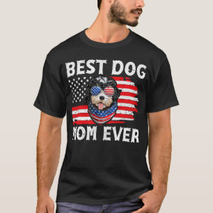Camiseta Ouro Doodle USA Patriotic Dog Roupa americano F