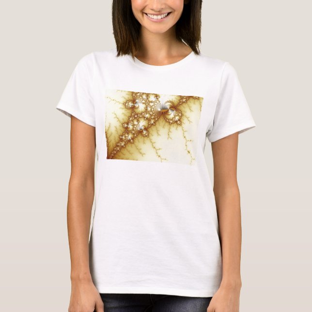 Camiseta Ouro dos tolos - arte do Fractal (Frente)