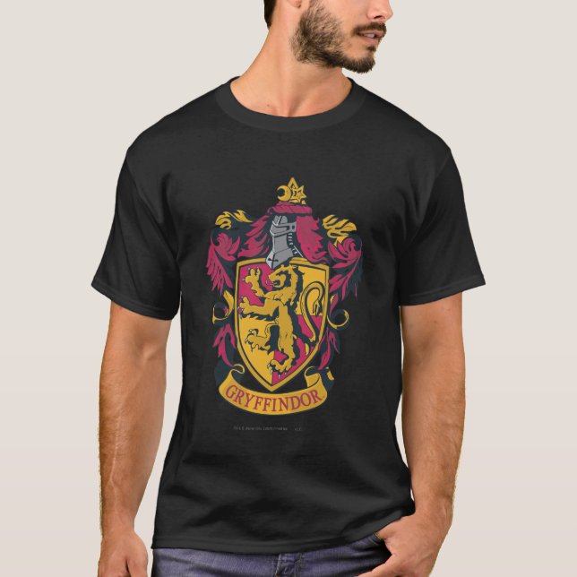 Camiseta Ouro e vermelho da crista de Harry Potter | (Frente)