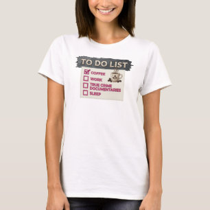 Camiseta Ouro Edgy TRABALHO CAFÉ CRIME VERDADEIRO Design Vi