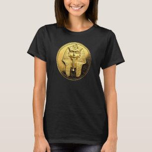 Camiseta Ouro Egípcio Negra Faroah Coin King Tu