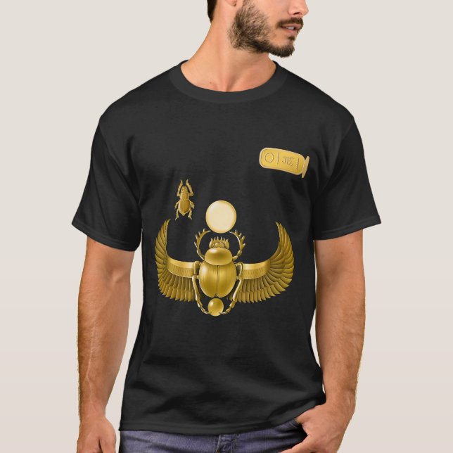 Camiseta Ouro Egípcio Scarab (Frente)