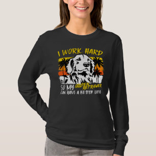 Camiseta Ouro Engraçado Cachorro Retro Vintage Sunset Fu
