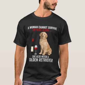 Camiseta Ouro Engraçado Que Uma Mulher Não Pode Sobreviver