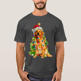 Camiseta Ouro engraçado Retriever Christmasree Dog Lover