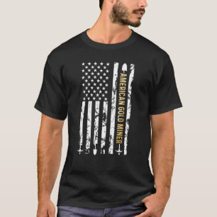 Camiseta Ouro EUA Flag para o Dourado Mineiro Americano