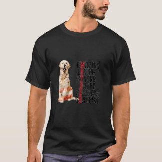 Camiseta Ouro Feliz Cachorro do Retriever Mãe Cachorro Mo