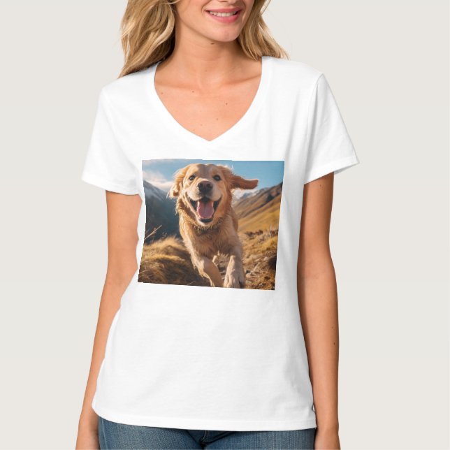 Camiseta Ouro Feliz em Execução (Frente)